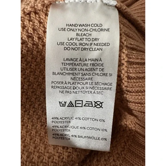 Anthropologie Flat White Crop Cardigan Women's Sweater Waffle One Size - Picture 4 of 9